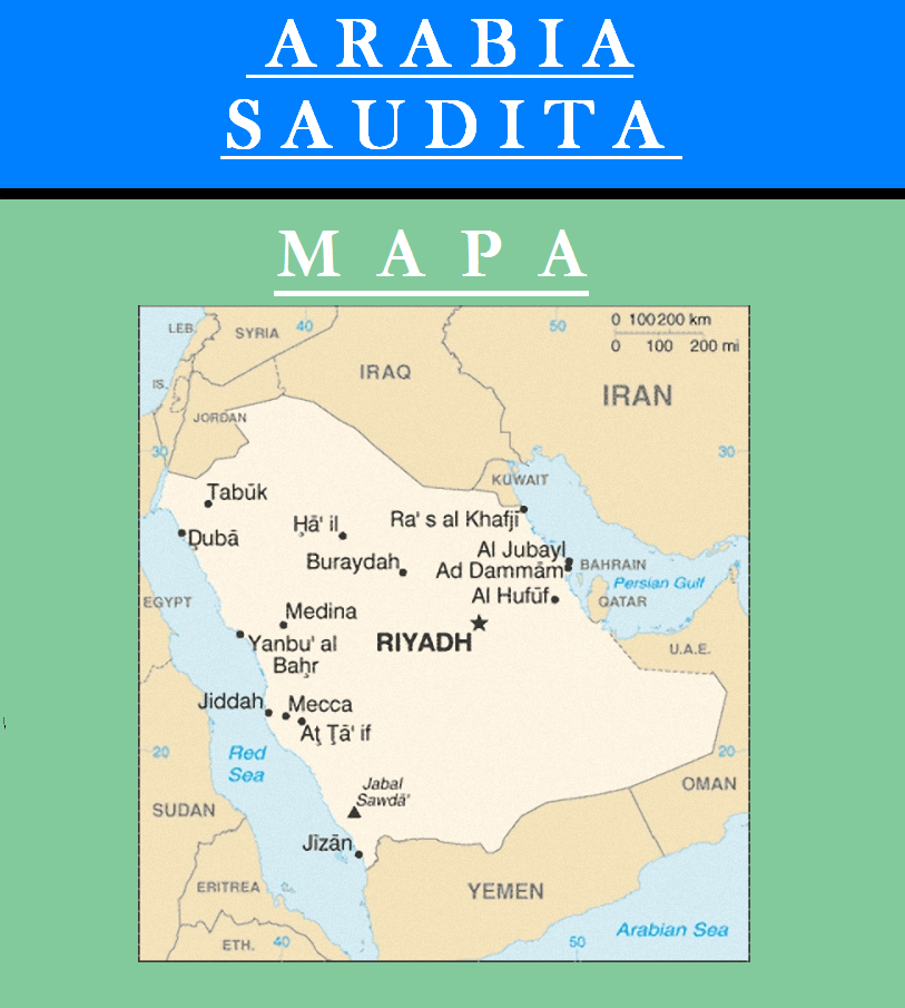Escudo de MAPA DE ARABIA SAUDITA