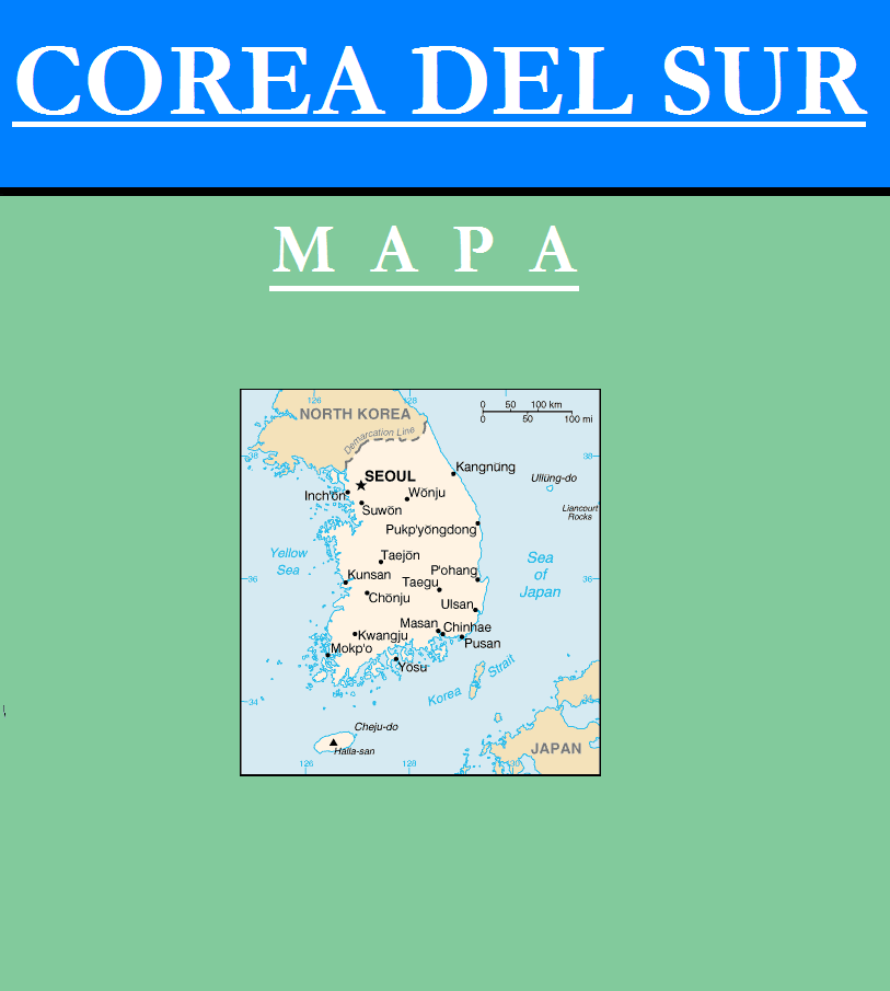Escudo de MAPA DE COREA DEL SUR