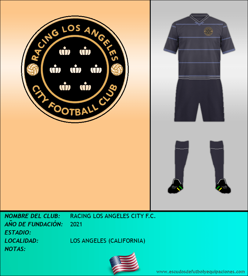 Escudo de RACING LOS ANGELES CITY F.C.