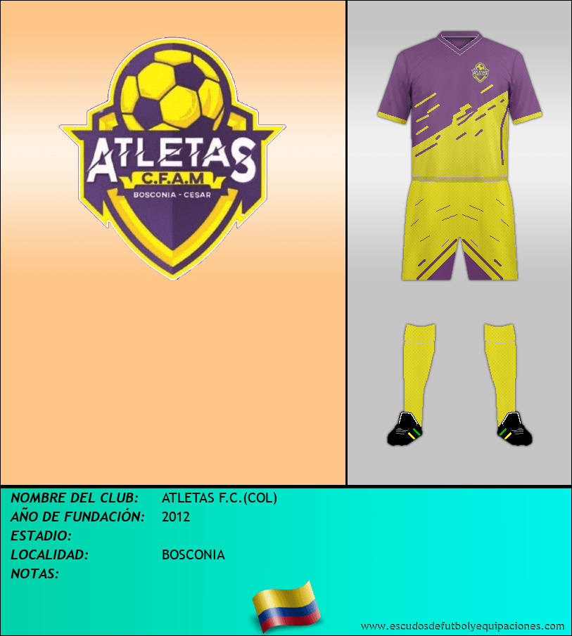 Escudo de ATLETAS F.C.(COL)