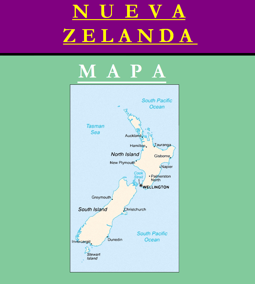 Escudo de MAPA DE NUEVA ZELANDA