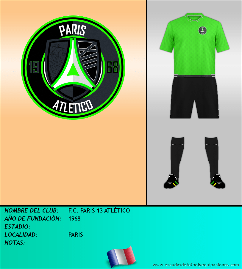 Escudo de F.C. PARIS 13 ATLÉTICO