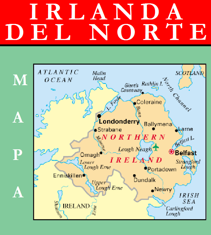 Escudo de MAPA DE IRLANDA DEL NORTE