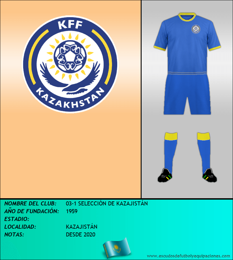 Escudo de 03-1 SELECCIÓN DE KAZAJISTÁN