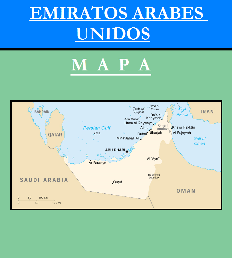 Escudo de MAPA DE EMIRATOS ÁRABES UNIDOS