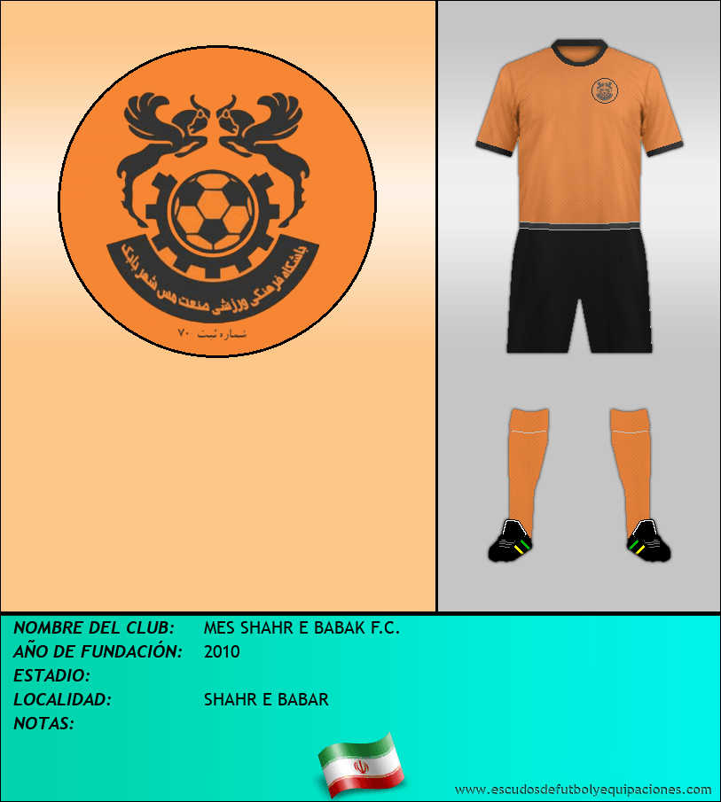 Escudo de MES SHAHR E BABAK F.C.
