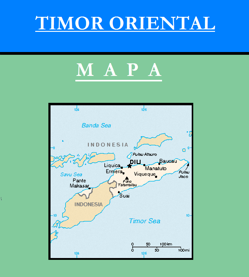 Escudo de MAPA DE TIMOR ORIENTAL