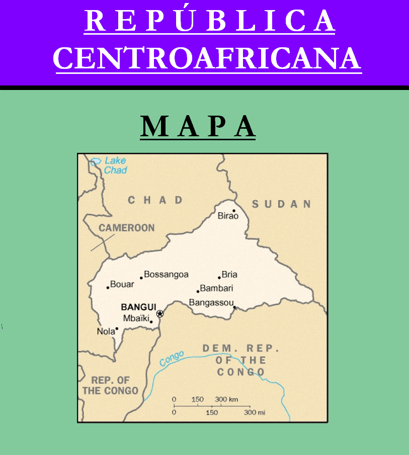 Escudo de MAPA DE REPÚBLICA CENTROAFRICANA
