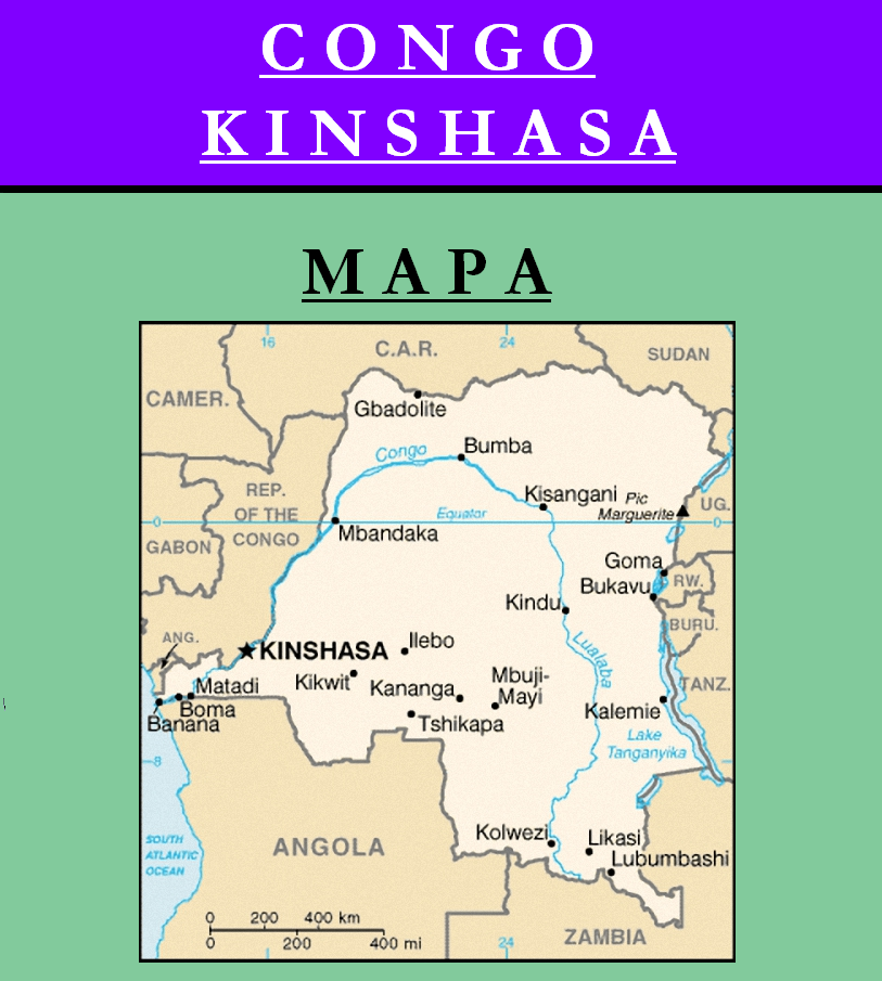 Escudo de MAPA DE REPÚBLICA DEMOCRÁTICA DEL CONGO