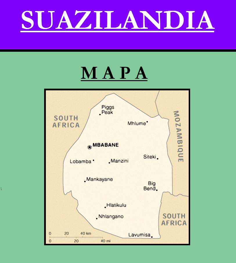 Escudo de MAPA DE SUAZILANDIA