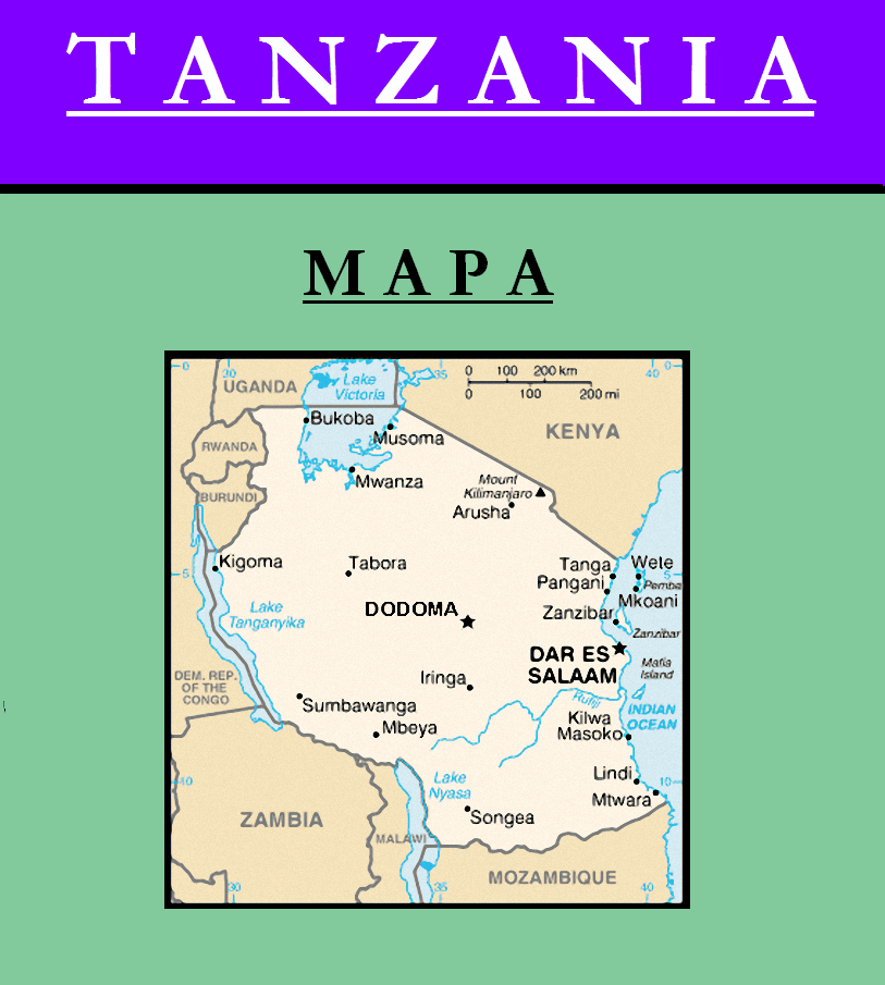 Escudo de MAPA DE TANZANIA