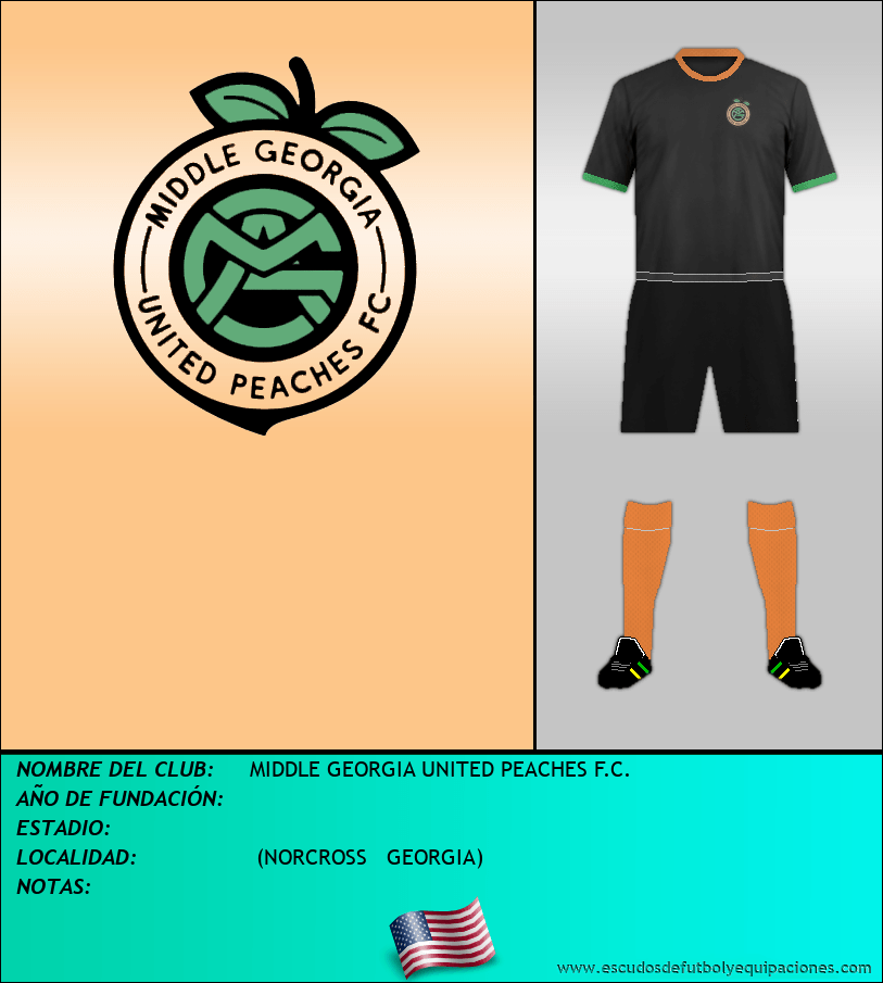 Escudo de MIDDLE GEORGIA UNITED PEACHES F.C.
