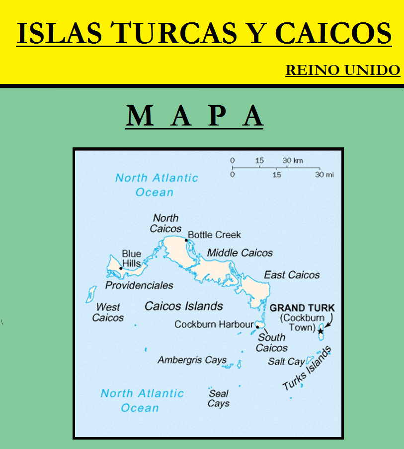 Escudo de MAPA DE ISLAS TURCAS Y CAICOS