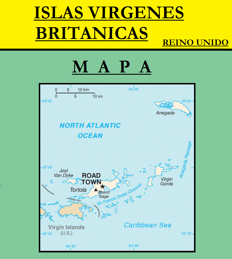 Escudo de MAPA DE ISLAS VÍRGENES BRITÁNICAS