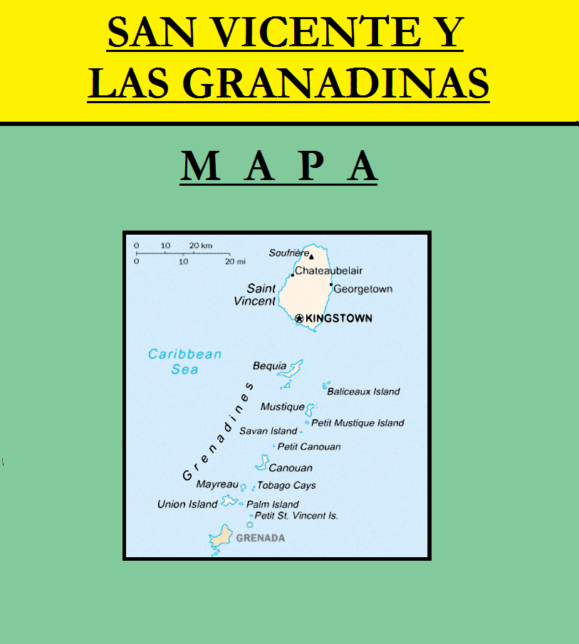 Escudo de MAPA DE SAN VICENTE Y LAS GRANADINAS