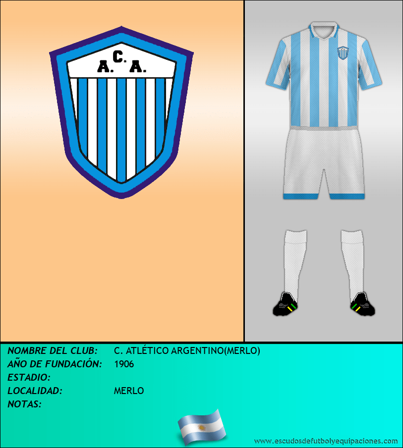 Escudo de C. ATLÉTICO ARGENTINO(MERLO)