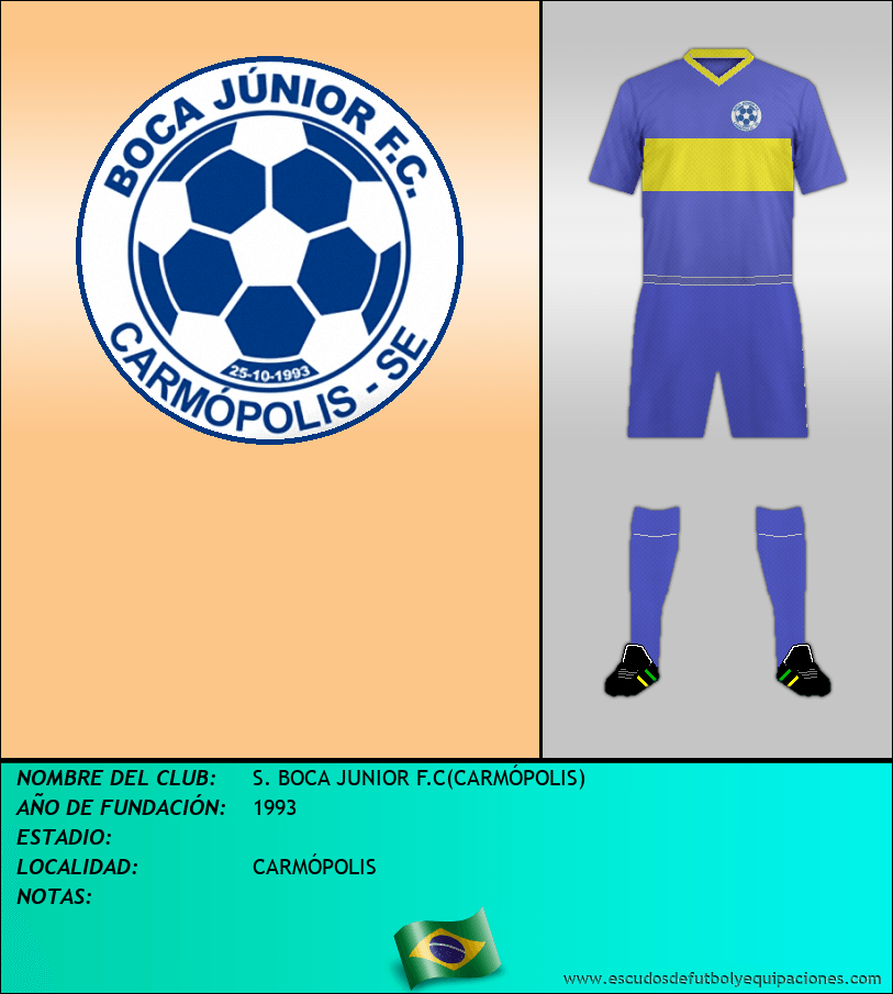 Escudo de S. BOCA JUNIOR F.C(CARMÓPOLIS)