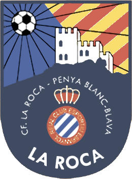 Escudo de C.F. PENYA BLANC BLAVA LA ROCA (CATALUÑA)