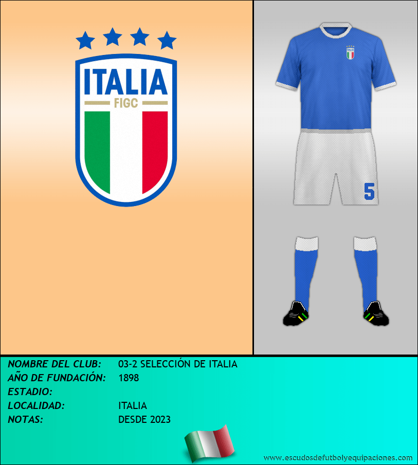 Escudo de 03-2 SELECCIÓN DE ITALIA
