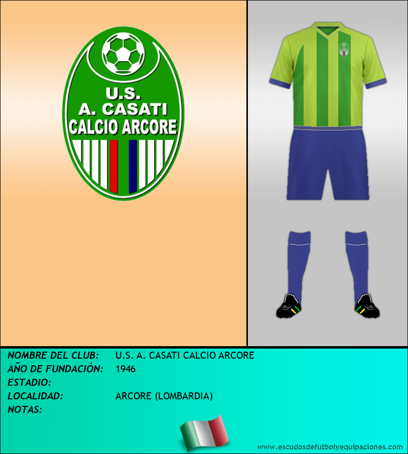 Escudo de U.S. A. CASATI CALCIO ARCORE