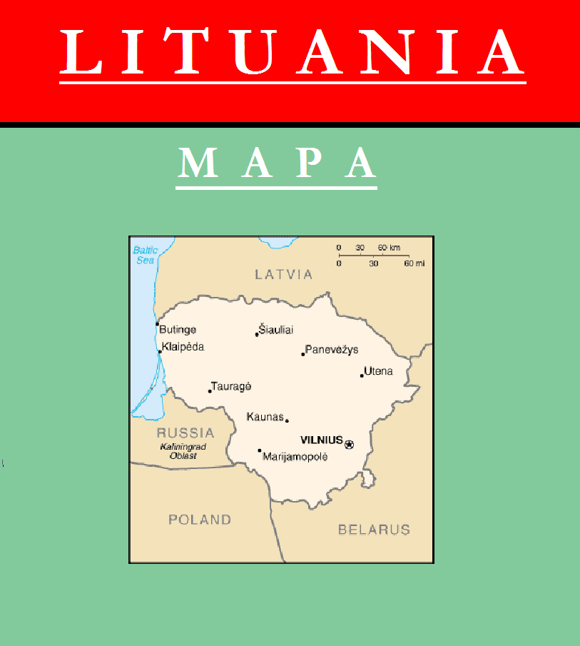 Escudo de MAPA DE LITUANIA